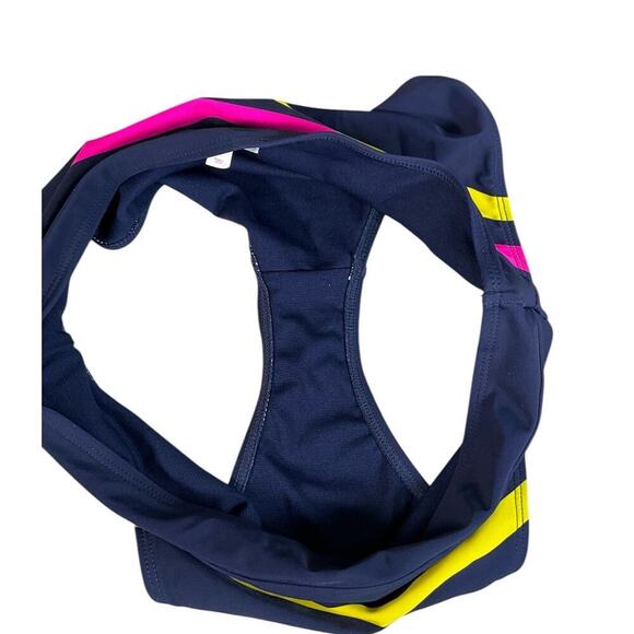 So Khols 2 Piece Swim Suit NWOT Built In Bra Adjustable Strap Dark Blue Size Lg - Picture 4 of 9